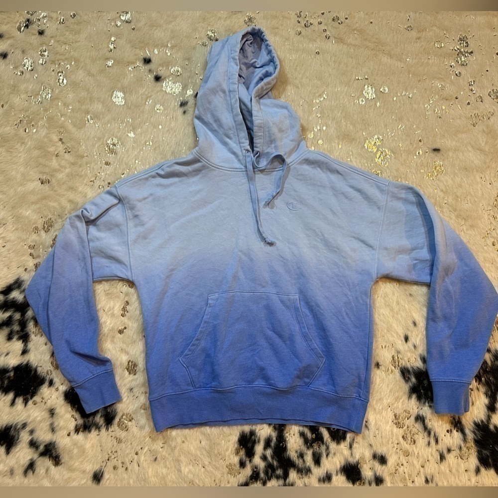 CHAMPION women’s blue hooded sweatshirt size small